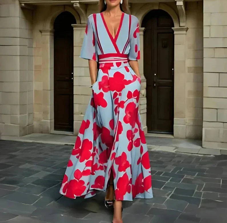 Chloe - The Elegant Floral Wrap Dress