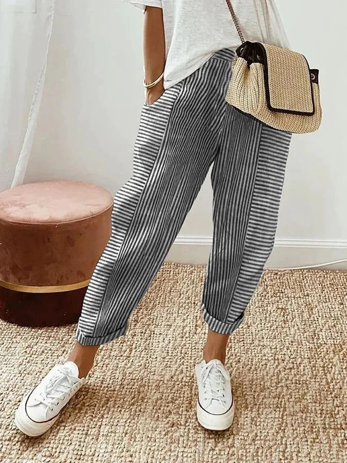 Evelyn - Striped Pants