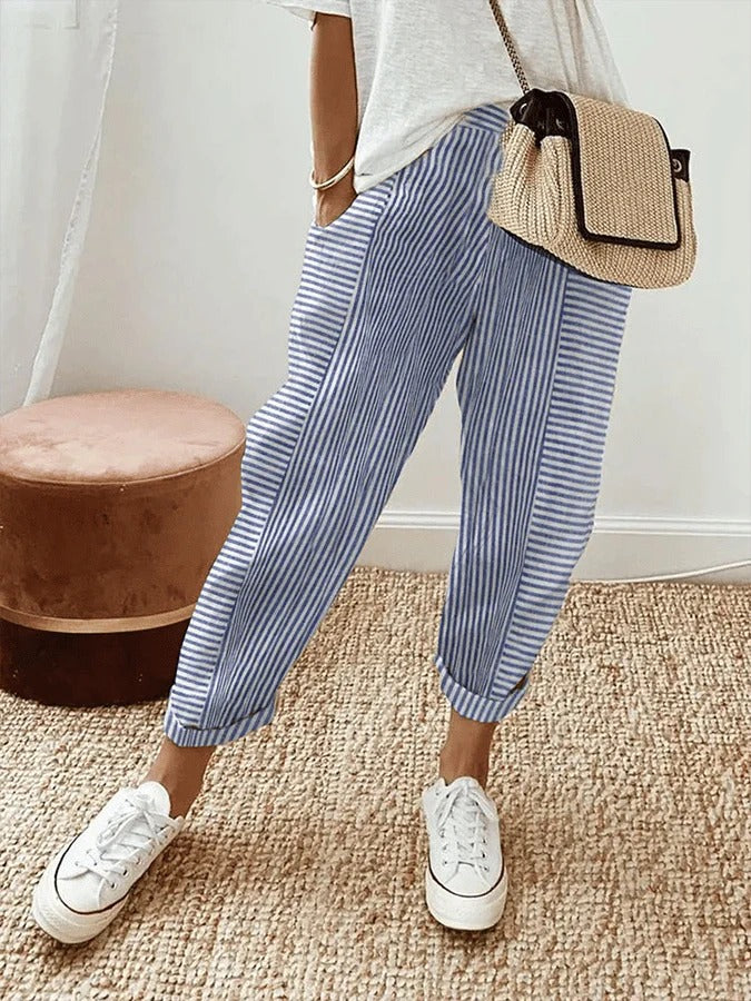 Evelyn - Striped Pants