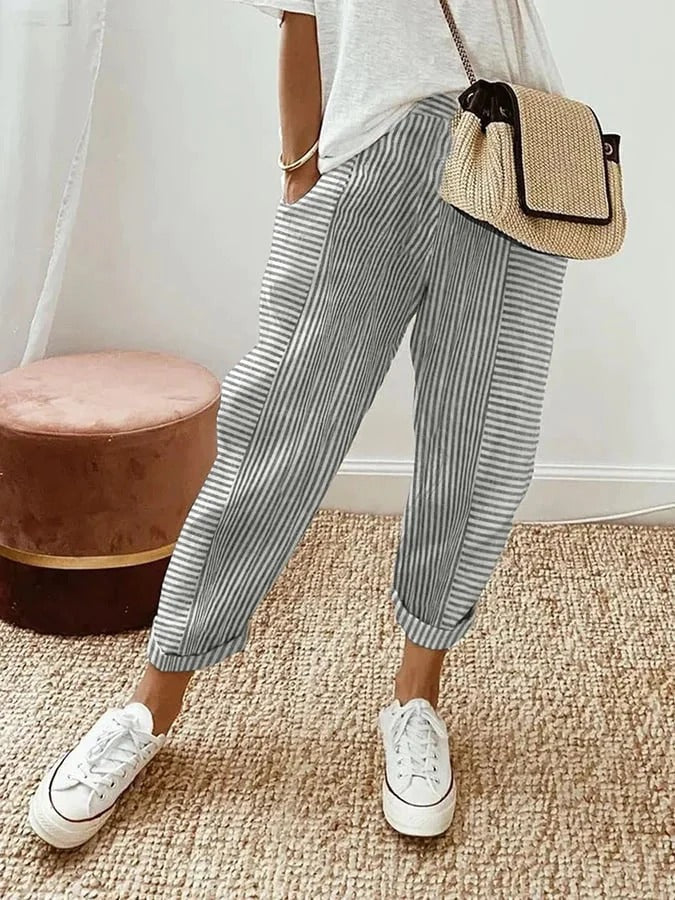 Evelyn - Striped Pants